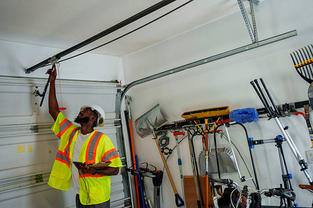 Professional Garage Door Panel Replacement technician working in Herkimer County County, NY